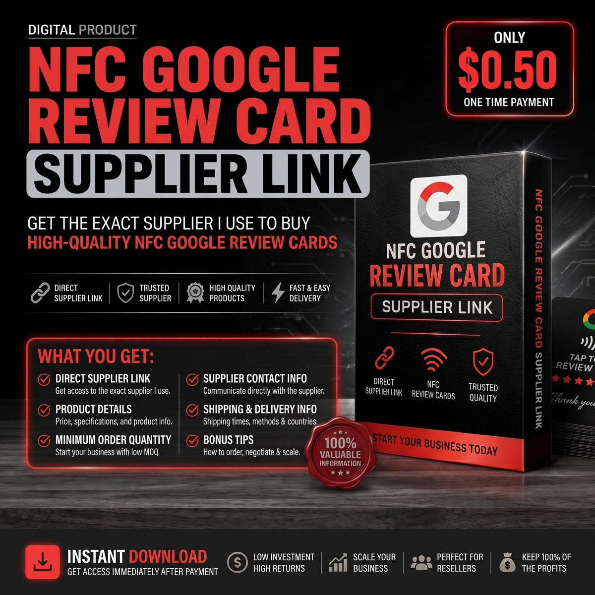 Google Review Card Supplier
